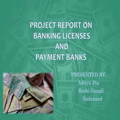 Banking license and payment banks