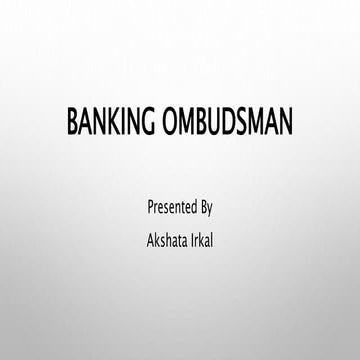 Banking Ombudsman
