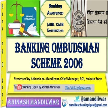 Banking ombudsman  scheme 2006