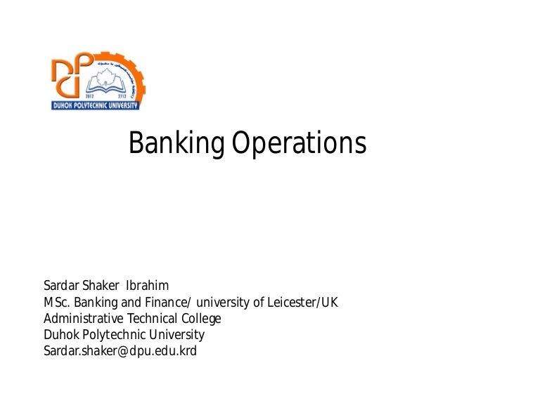 Bank Operations