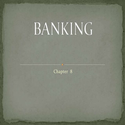 Banking ppt for 11 economics