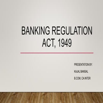 Banking Regulation Act, 1949