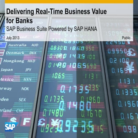 Delivering Real-Time Business Value for Banking