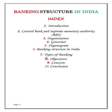 Banking structure in india