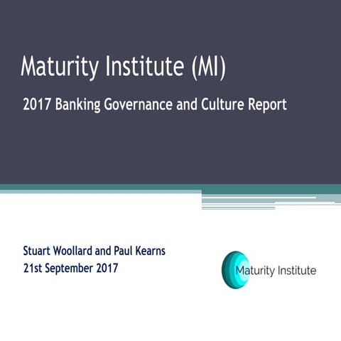 2017 Banking Governance and Culture Report