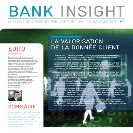 Bank insight n°7 - La valorisation de la donnée