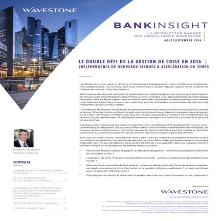 Le double défi de la gestion de crise en 2016 : (ré)émergence de nouveaux risques et accélération du temps