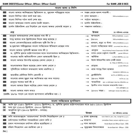 Bank job digest bangla language literature [www.onlinebcs.com]