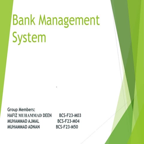 Bank Mgmt System: Optimizing Opperations