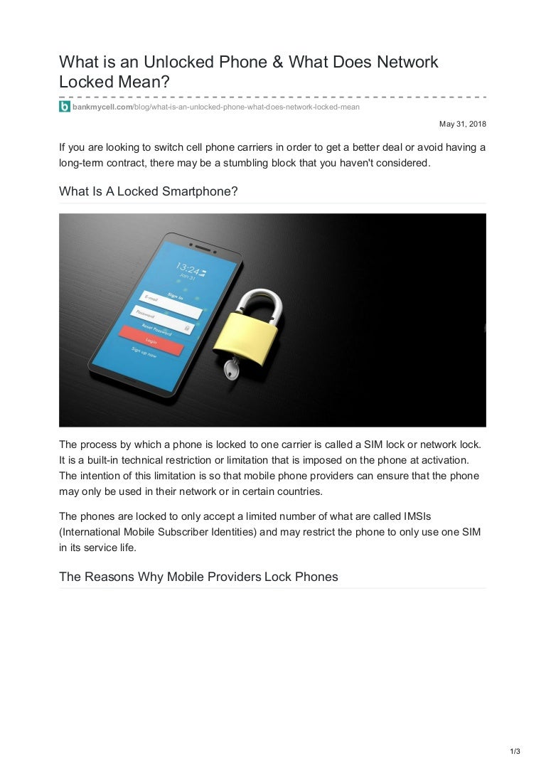 What is an Unlocked Phone & What Does Network Locked Mean?