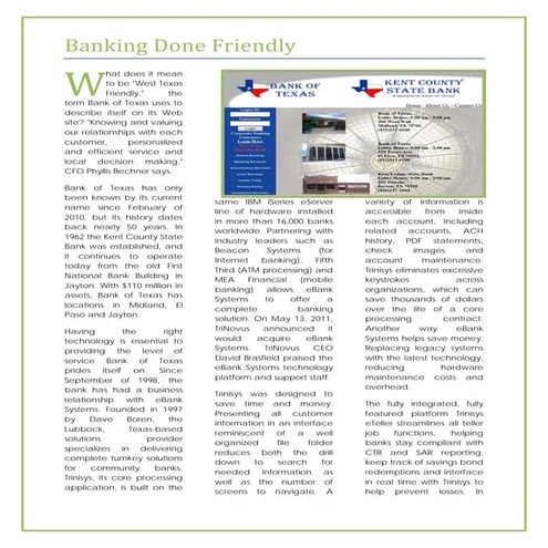 Bank of texas article