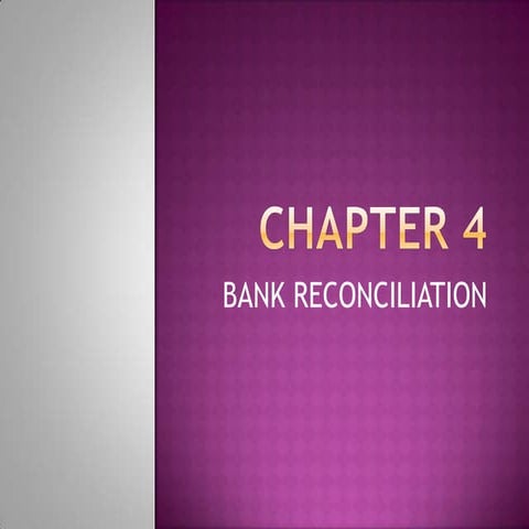 Bank reconciliation