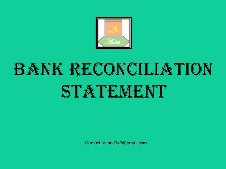 Bank Reconciliation Statement