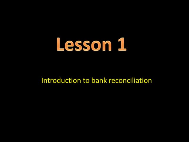 Bank reconciliation v4
