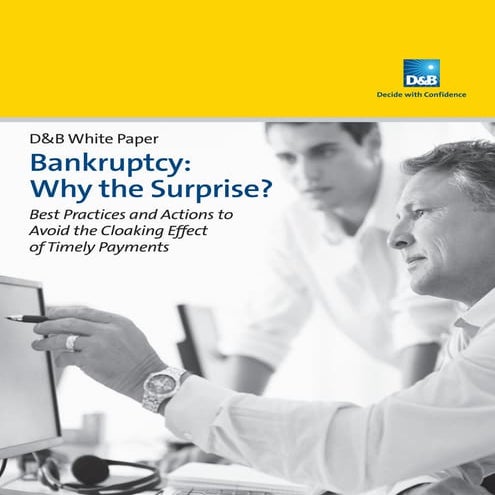Bankruptcy: Why the Surprise?