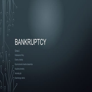 Bankruptcy 1