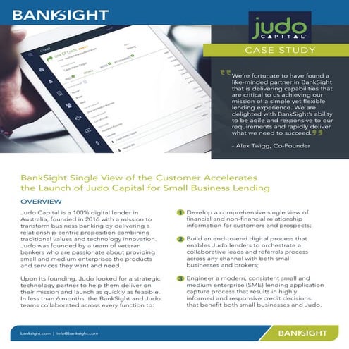 Judo Capital Case Study | PDF