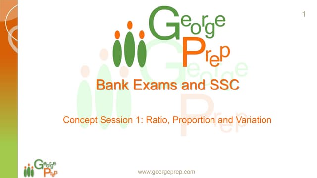 Banks SSC - Ratio, Proportion and Variation