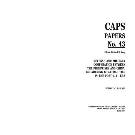 Defense and Military COoperation Between the Philippines and China ...