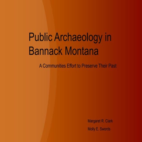Bannack Presentation Pp