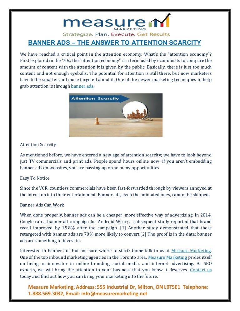 Banner Ads The Answer To Attention Scarcity