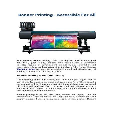 How to create a banner to print | PDF