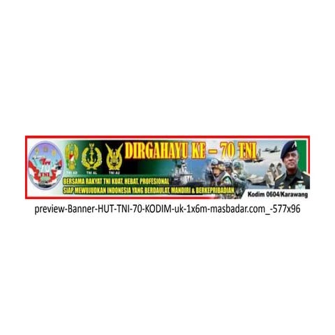 Banner spanduk dirgahayu hut tni ke 70