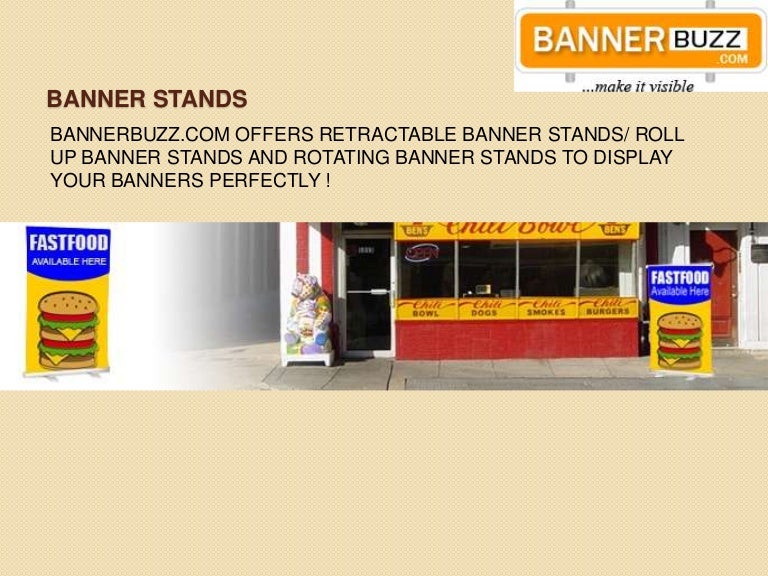 Banner stands at