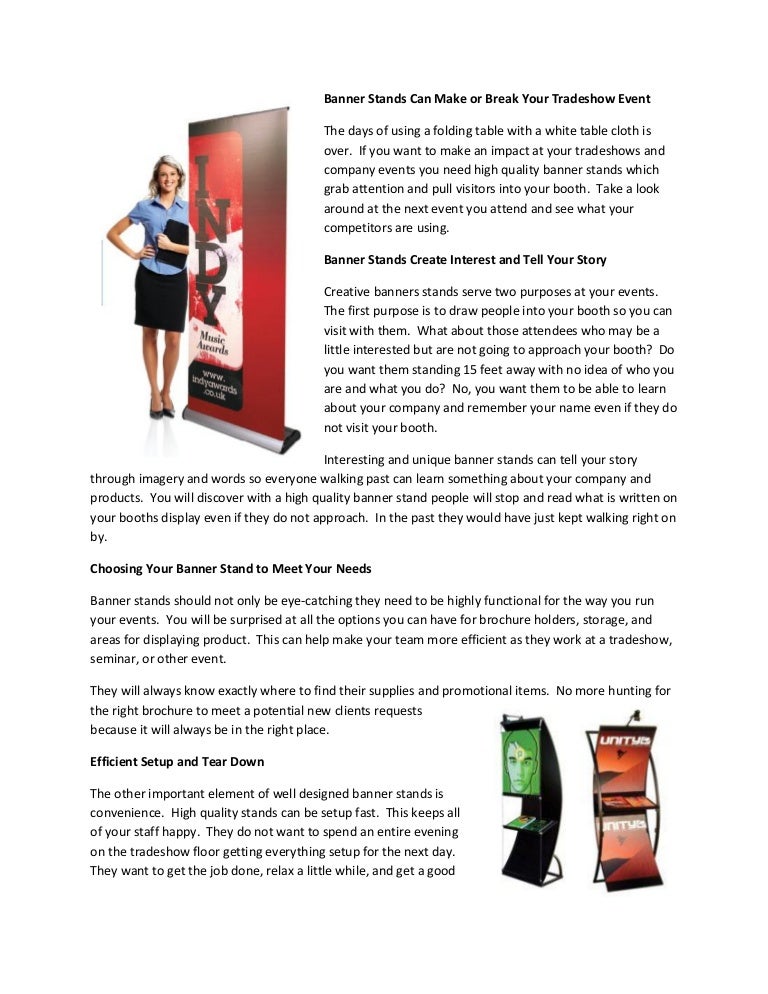 Banner Stands Can Make Or Break Your Tradeshow