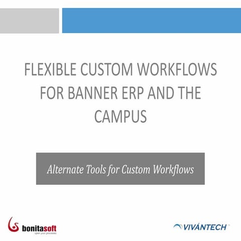 Flexible Custom Workflows for Banner ERP and the Campus