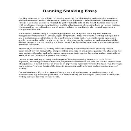 Banning Smoking Essay.pdf