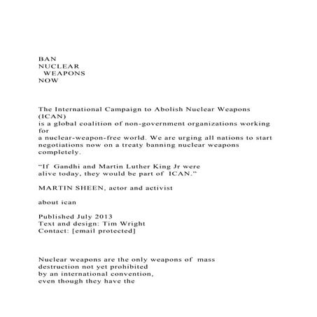 BANNUCLEAR  WEAPONSNOWThe International Campaign.docx