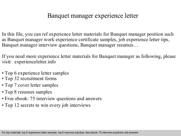 banquetmanagerexperienceletter 140901122449 phpapp01 thumbnail 4jpgcb1409574312 banquet manager cover letter - Banquet Manager Cover Letter banquetmanagerexperienceletter 140901122449 phpapp01 thumbnail 4jpgcb1409574312 banquet manager cover letter - Banquet Manager Cover Letter