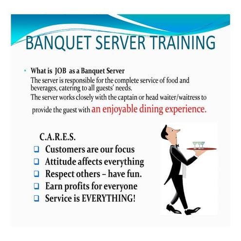 Banquet server basic skill training