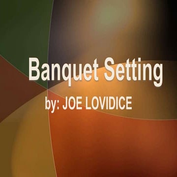 Banquet Setting