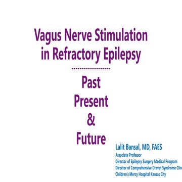 Basics of Vagal Nerve Stimulation (VNS) | PDF