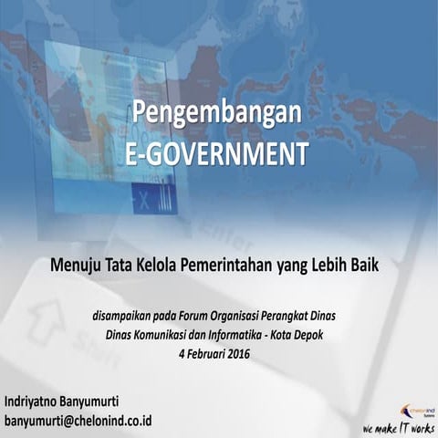 Pengembangan E-Government di Pemerintah Daerah