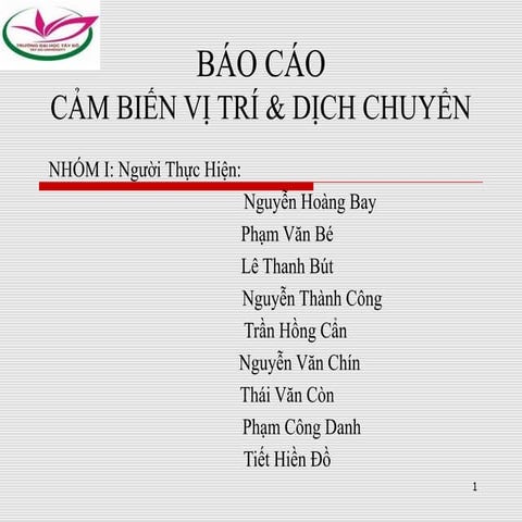 Bao cao. Cam bien vi tri va cam bien dich chuyen