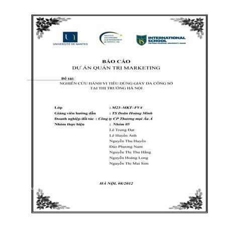 Nghiên cứu hành vi tiêu dùng giày da công sở tại thị trường Hà Nội