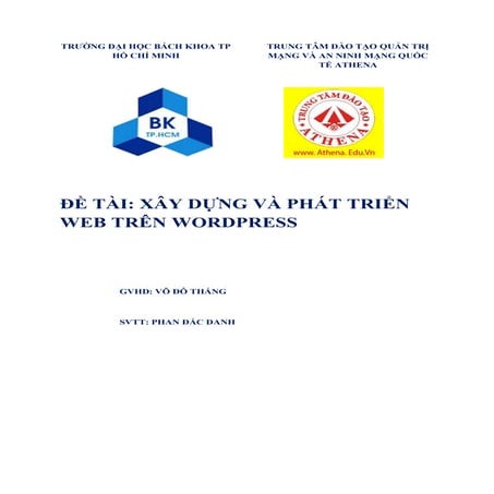 Báo cáo athena wordpress