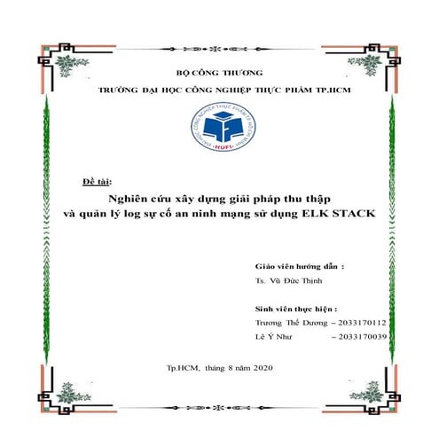 [Đồ án môn học] - Đề tài: Nghiên cứu xây dựng giải pháp thu thập  và quản lý ...