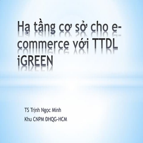Hạ tầng cơ sở cho thương mại điện tử