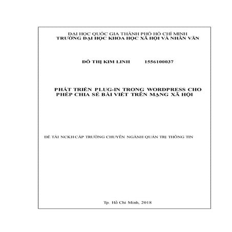Đề tài: Phát triển Plug-in cho phép chia sẻ bài viết trên mạng xã hội