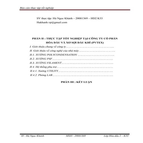 Bao cao thuc tap pvtex