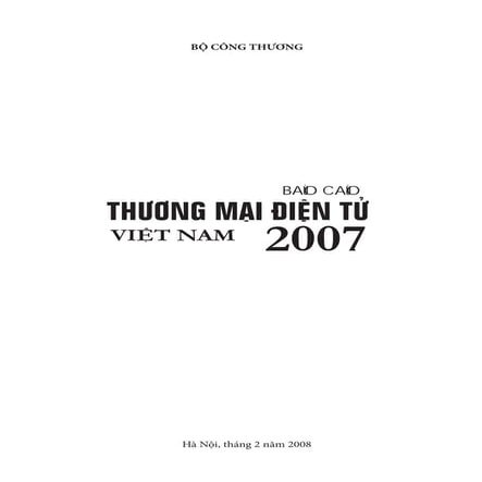 Báo cáo thương mại điện tử 2007