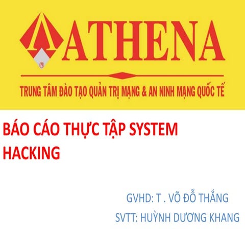 Báo cáo system hacking