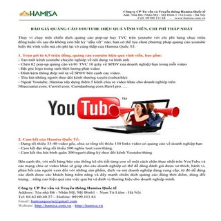 Báo giá quảng cáo youtube hiệu quả ...