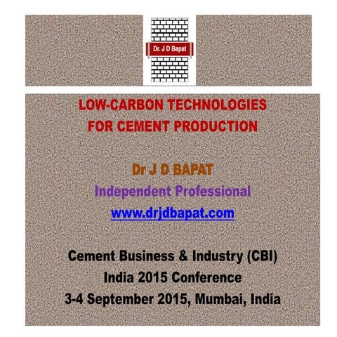 Bapat low_carbon_tech_cbi india 2015