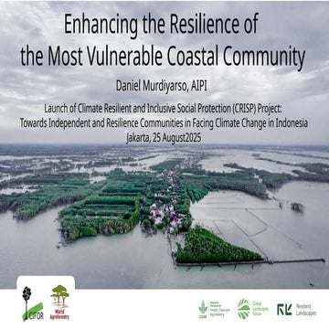 Enhancing the Resilience of the Most Vulnerable Coastal Community | PPTX