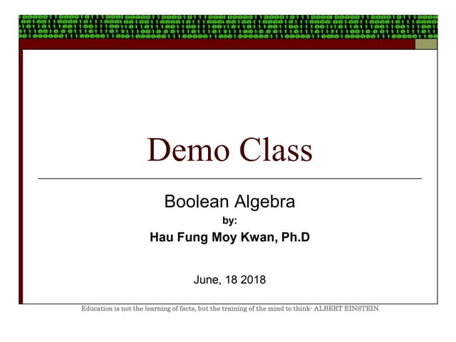 Boolean Algebra